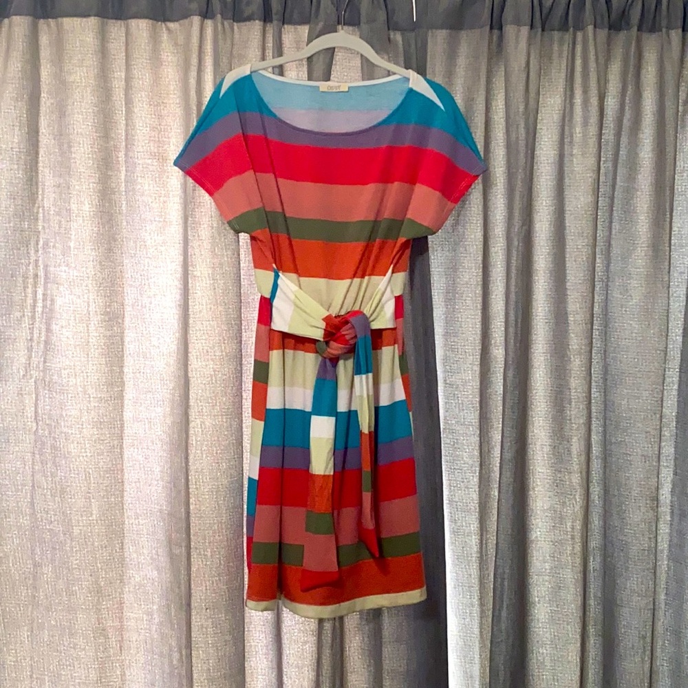 Oddy striped tie dress